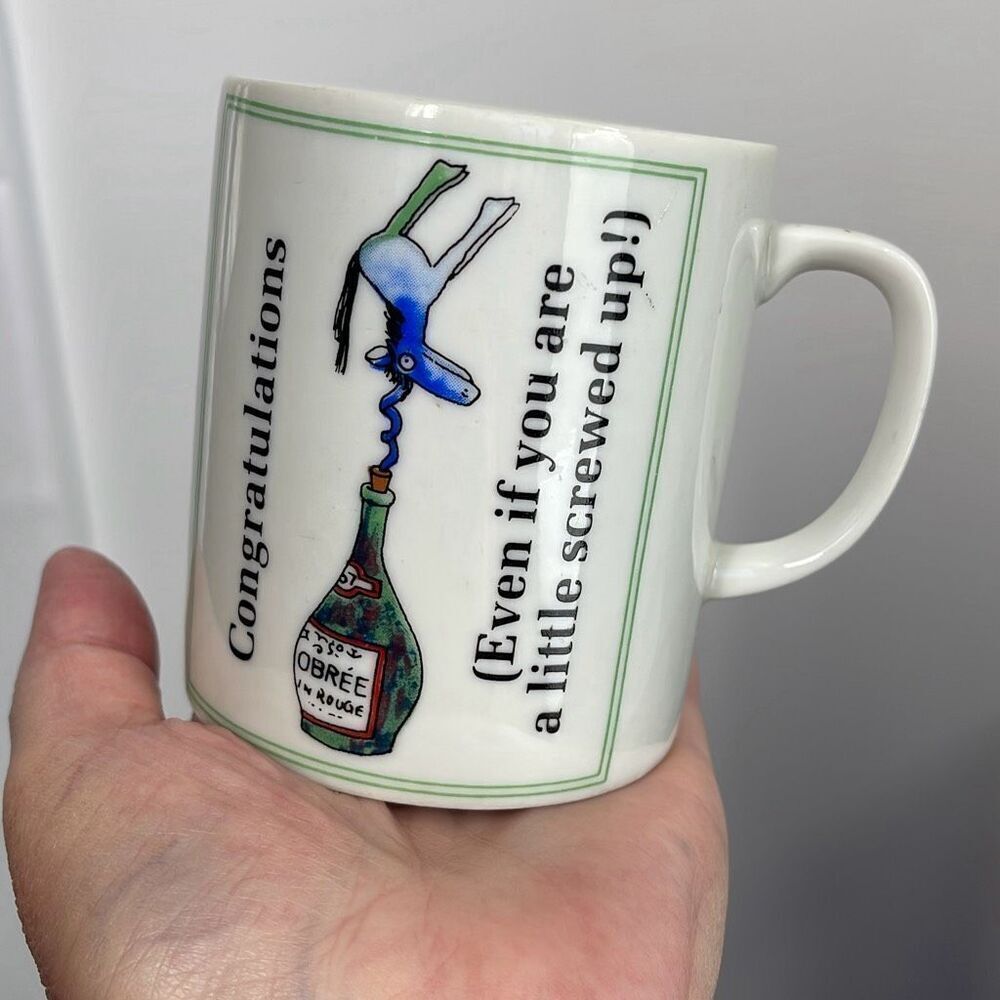 Vintage Enesco 1975 Congratulations cup.